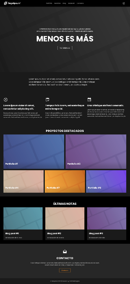 Portfolio Simple Dark